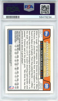 Danilo Gallinari 2008 Topps Rookie Card #201 (Psa)