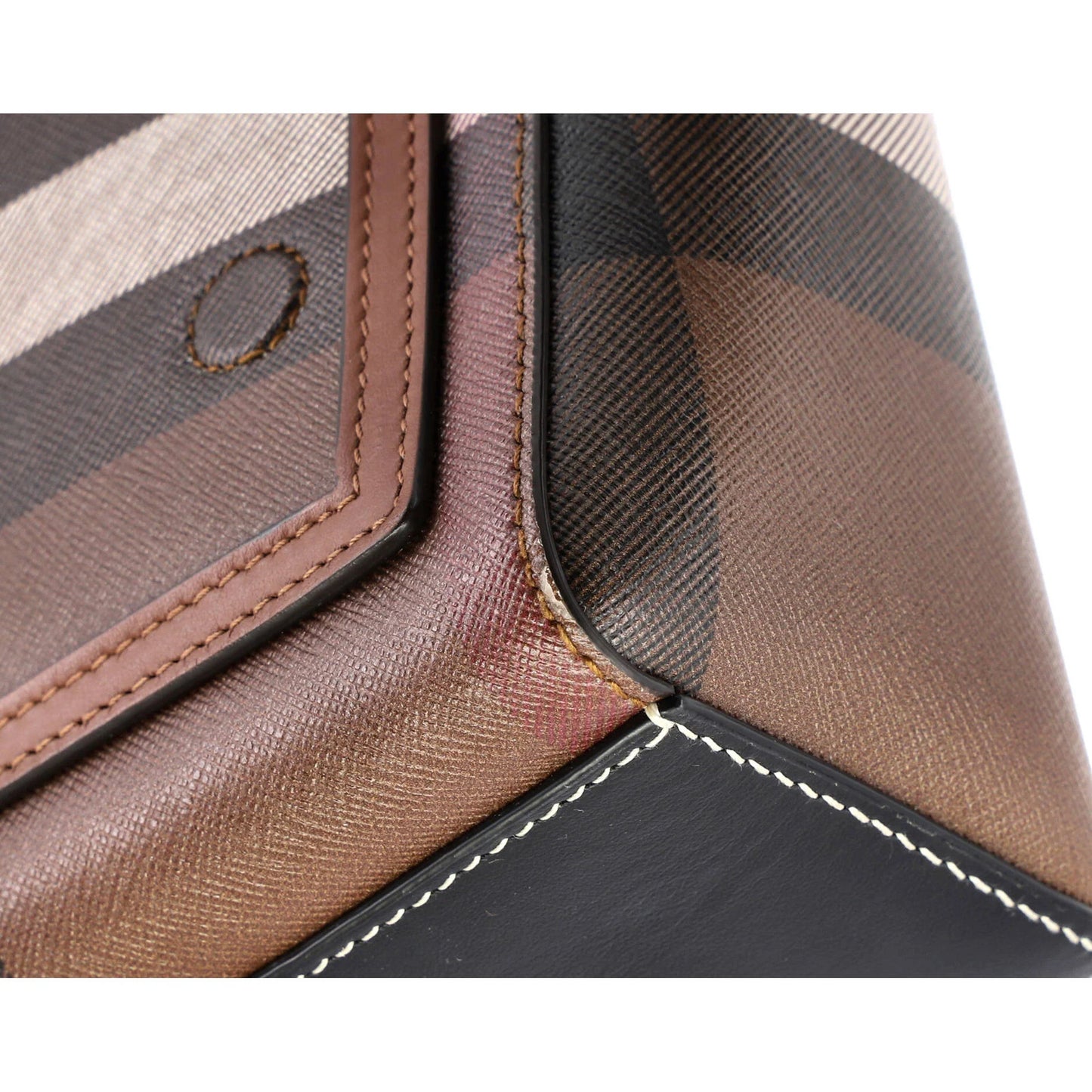 Burberry Note Crossbody Bag Check Canvas And Leather Medium