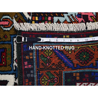 3'3"X12'2" Vintage Farsian Karajeh Pure Wool Hand Knotted Runner Rug