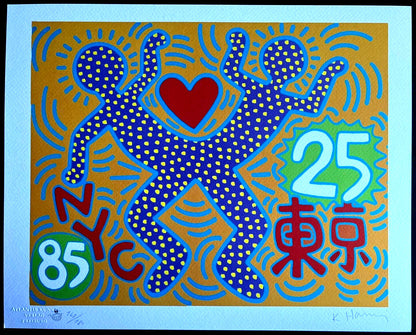 Keith Haring Lithograph Certified Coa Hand Signed Numbered 180Ex