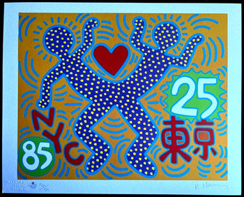 Keith Haring Lithograph Certified Coa Hand Signed Numbered 180Ex