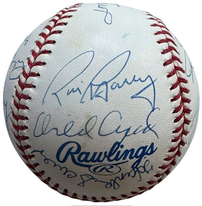 Mays Willie 70th Birthday Autographed Baseball Attendees JSA