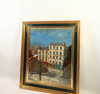 Jean Keime (French) - Montmartre Original Painting Oil On Canvas Signed Framed