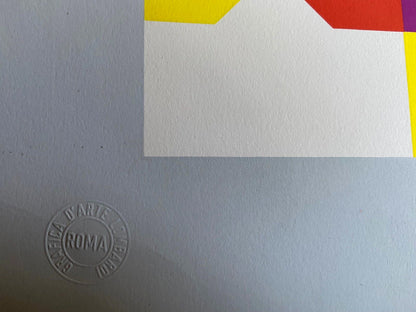 Bruno Munari 'Curve Of Peano 'Serigraph 1994, 70X70 Cm