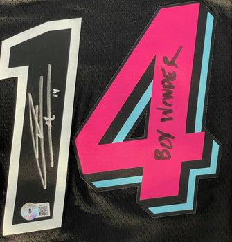 (Beckett) Tyler Herro Autographed Miami Heat Mashup Jersey