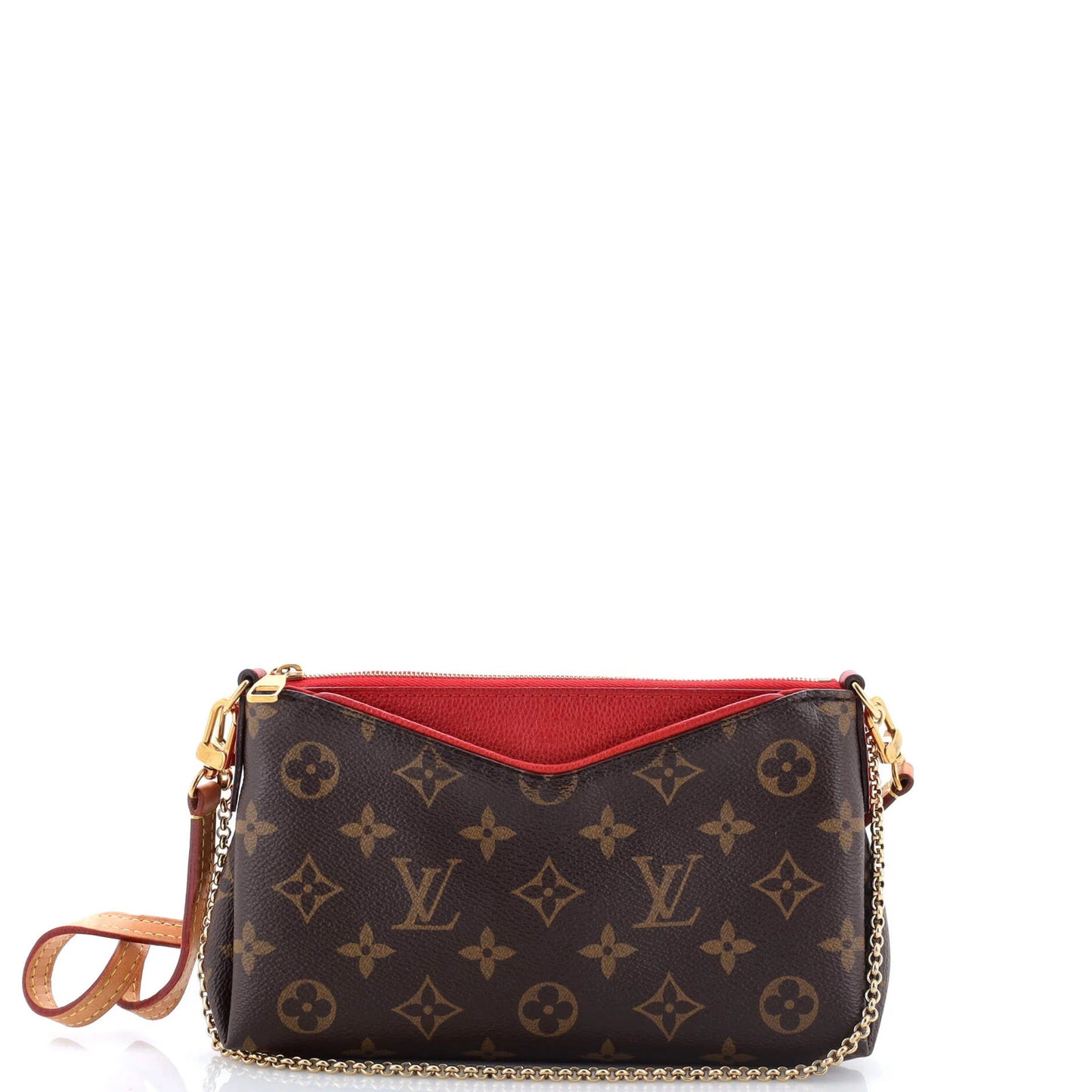 Louis Vuitton Pallas Clutch Monogram Canvas With Leather