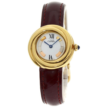 Cartier Must Trinity ? Watches W1010644 Gold Plated/Leather Ladies