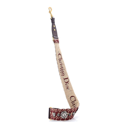 Christian Dior Shoulder Strap Embellished Oblique Canvas