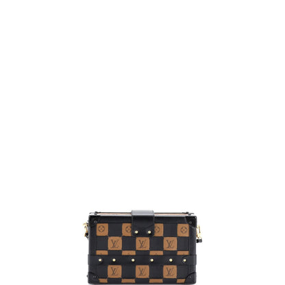 Louis Vuitton Petite Malle Handbag Damier Tressage Monogram Canvas And Leather