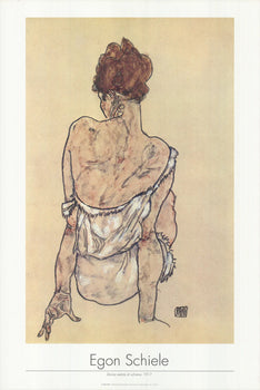 Egon Schiele Woman Seated In Underwear 