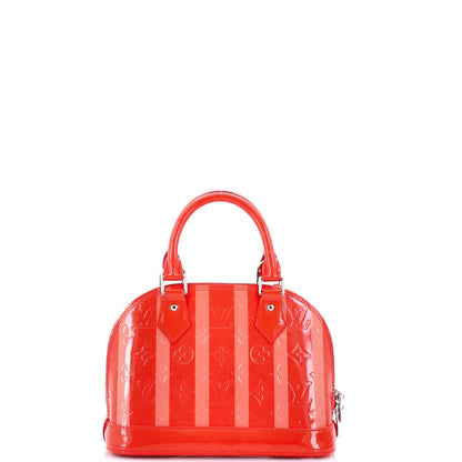 Louis Vuitton Alma Handbag Limited Edition Monogram Vernis Rayures Bb