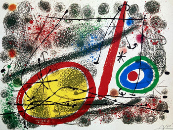 Joan Mir Lithograph Coa Maeght Hand Numbered