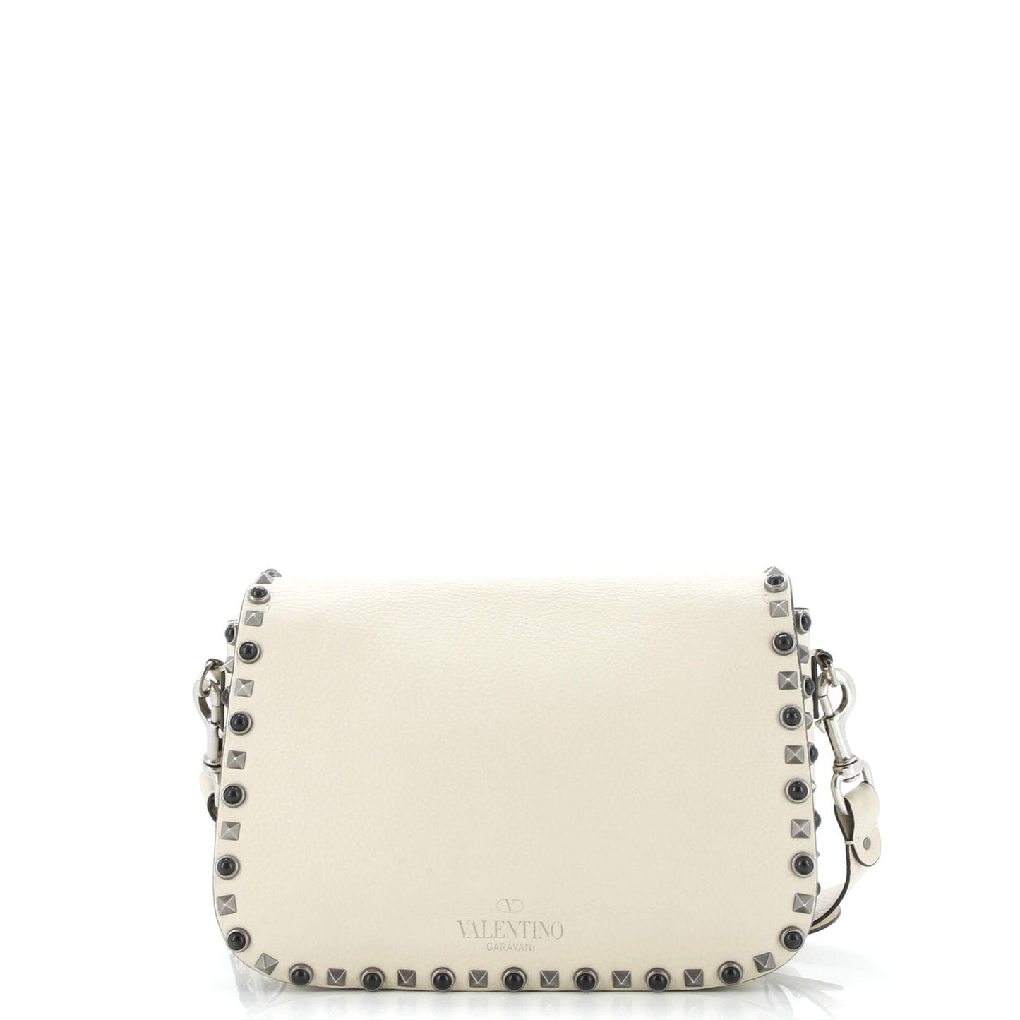 Valentino Garavani Rolling Rockstud Crossbody Bag Leather With Cabochons Medium