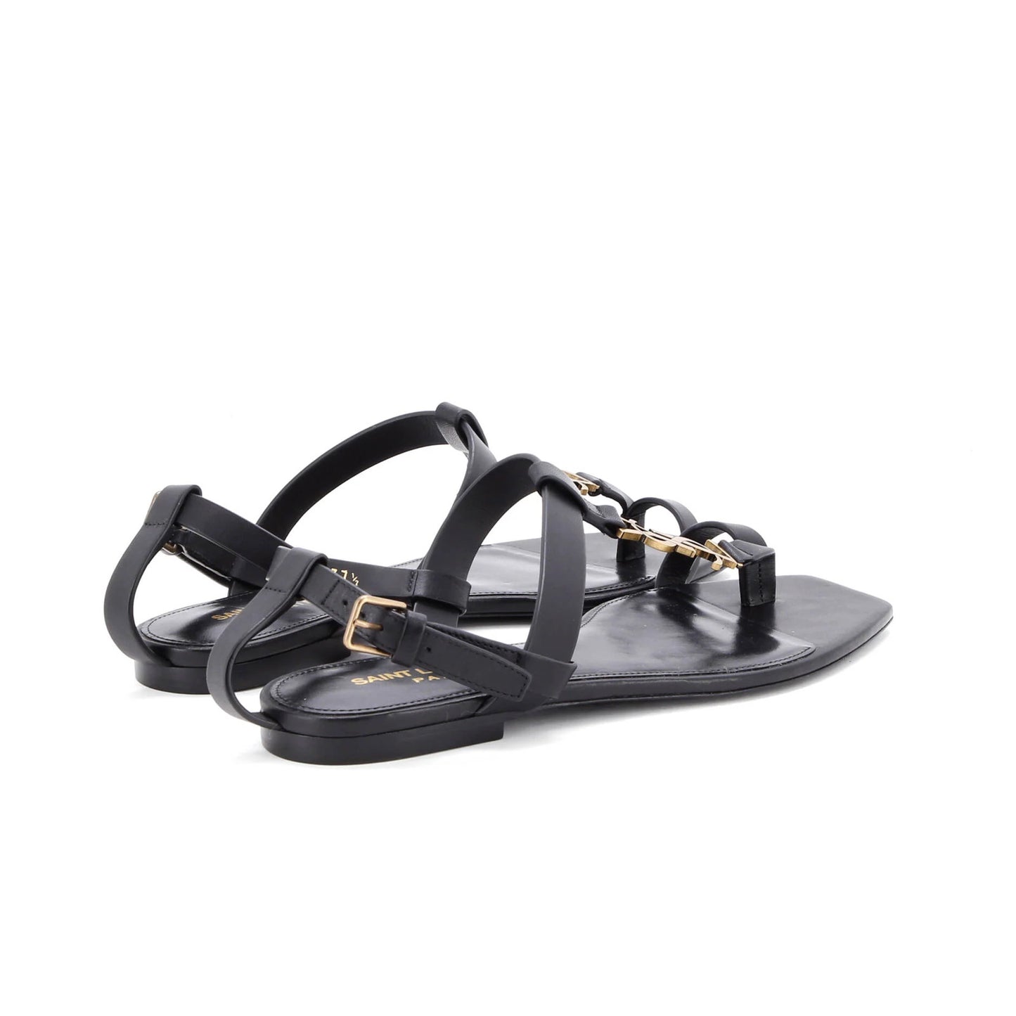 Saint Laurent Women'S Cassandra Flat Sandals Leather