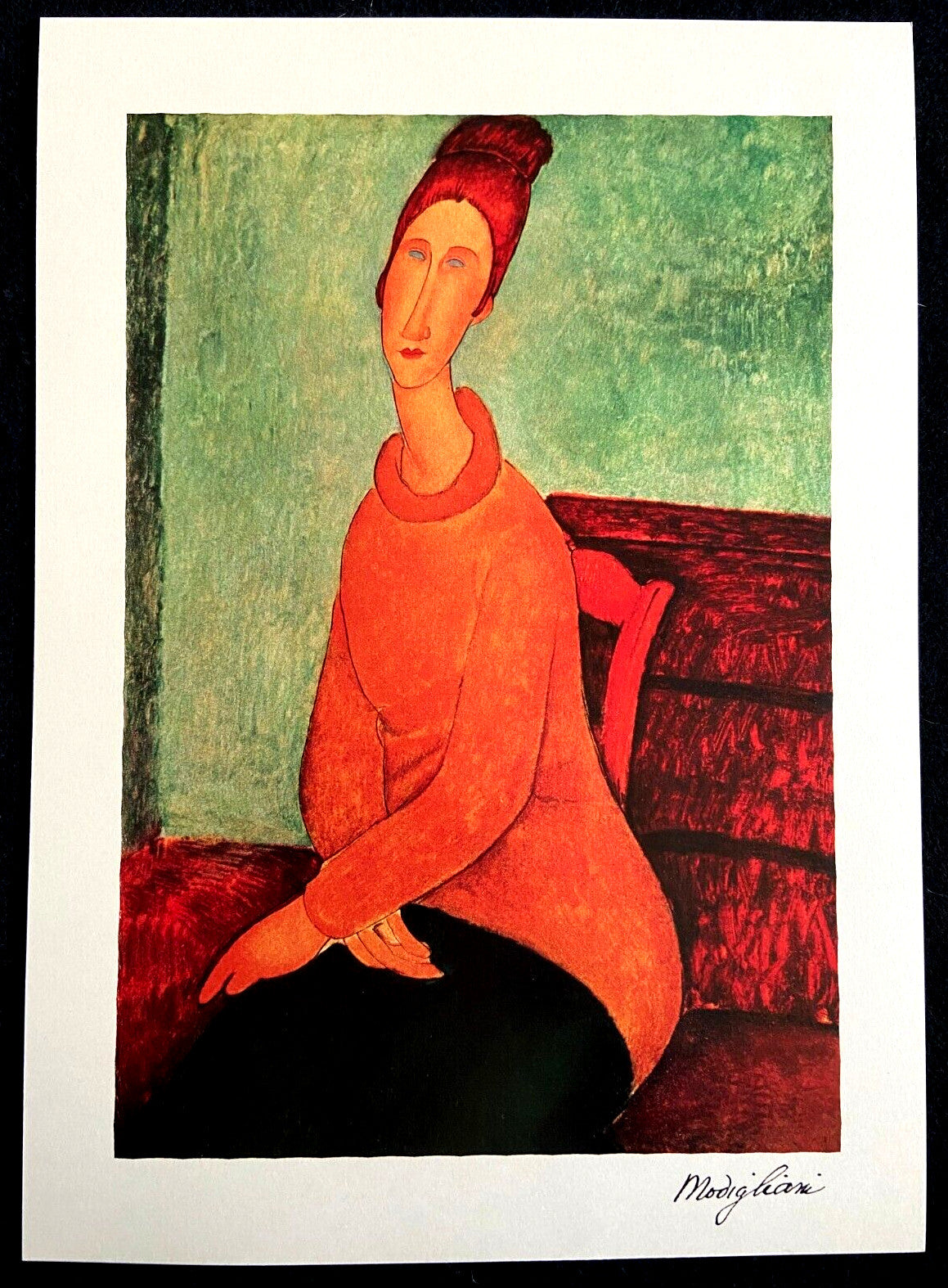 Amedeo Modigliani Lithograph Coa 1952 Museum Signed - Edvard Munch
