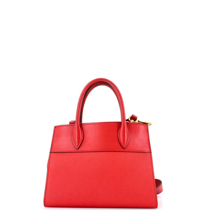 Prada Paradigme Tote Saffiano With City Calf Small