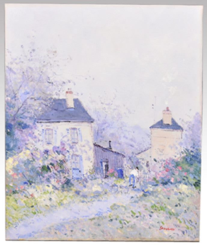 Pierre Dubord Signed Original Oil Canvas Le Jardinier Jean France