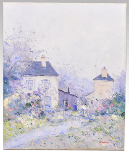 Pierre Dubord Signed Original Oil Canvas Le Jardinier Jean France