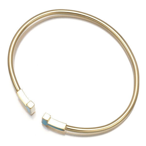 Tiffany&Co. Bracelet Tiffany T Wire Turquoise Bangle 18K 750 Yellow Gold