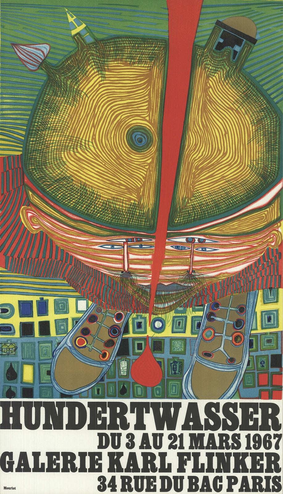 Friedensreich Hundertwasser Galerie Karl Flinker " Lithograph