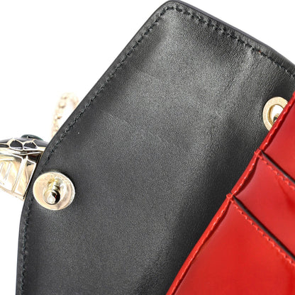 Bvlgari Serpenti Forever Square Shoulder Bag Metallic Leather Small