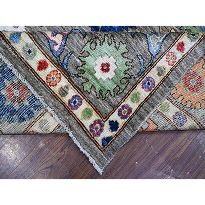 8'10"X11'7" Perfect Gray Wool Foundation Angora Oushak Oriental Rug