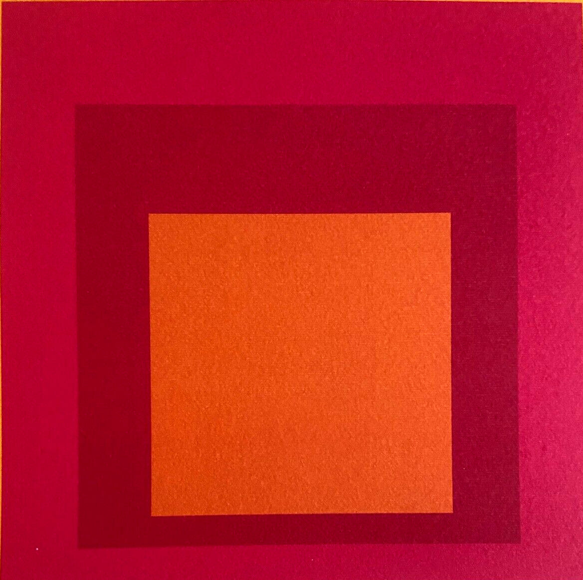 Josef Albers Lithograph Coa Signed Op Numbered By Hand