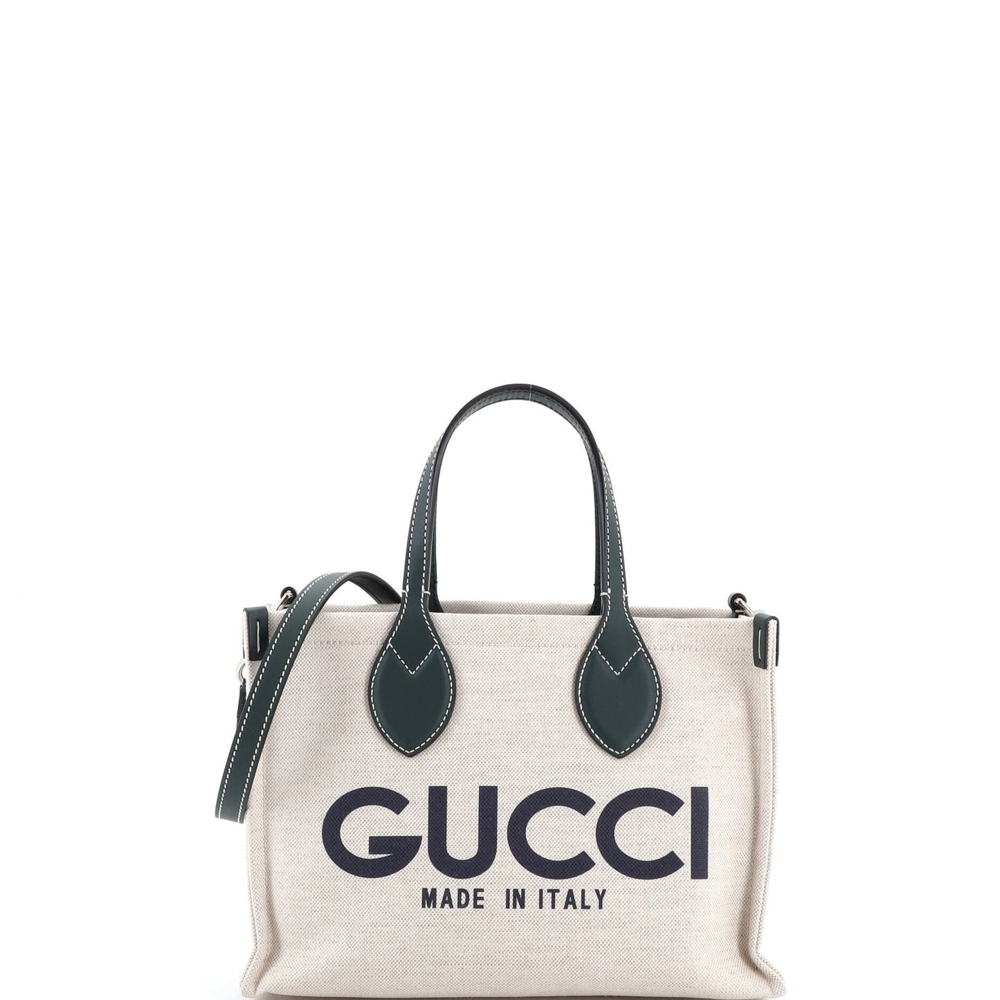 Gucci Logo Shopper Tote Printed Canvas Small