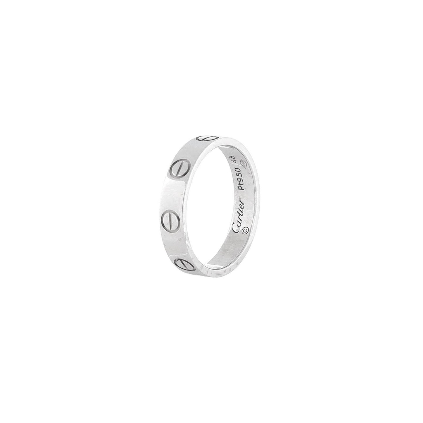 Cartier Love Wedding Band Ring Platinum