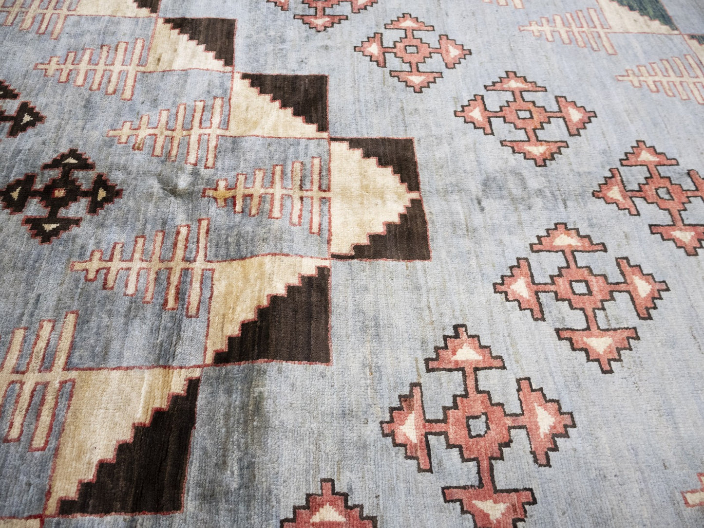 Geometric Tribal Afghan Oriental Rug Handmade Farmhouse Decor Carpet 10X14