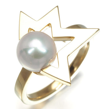 Tasaki Ring Akoya Pearl 8.0Mm Comet Plus Us6.5-6.75 18K Yg
