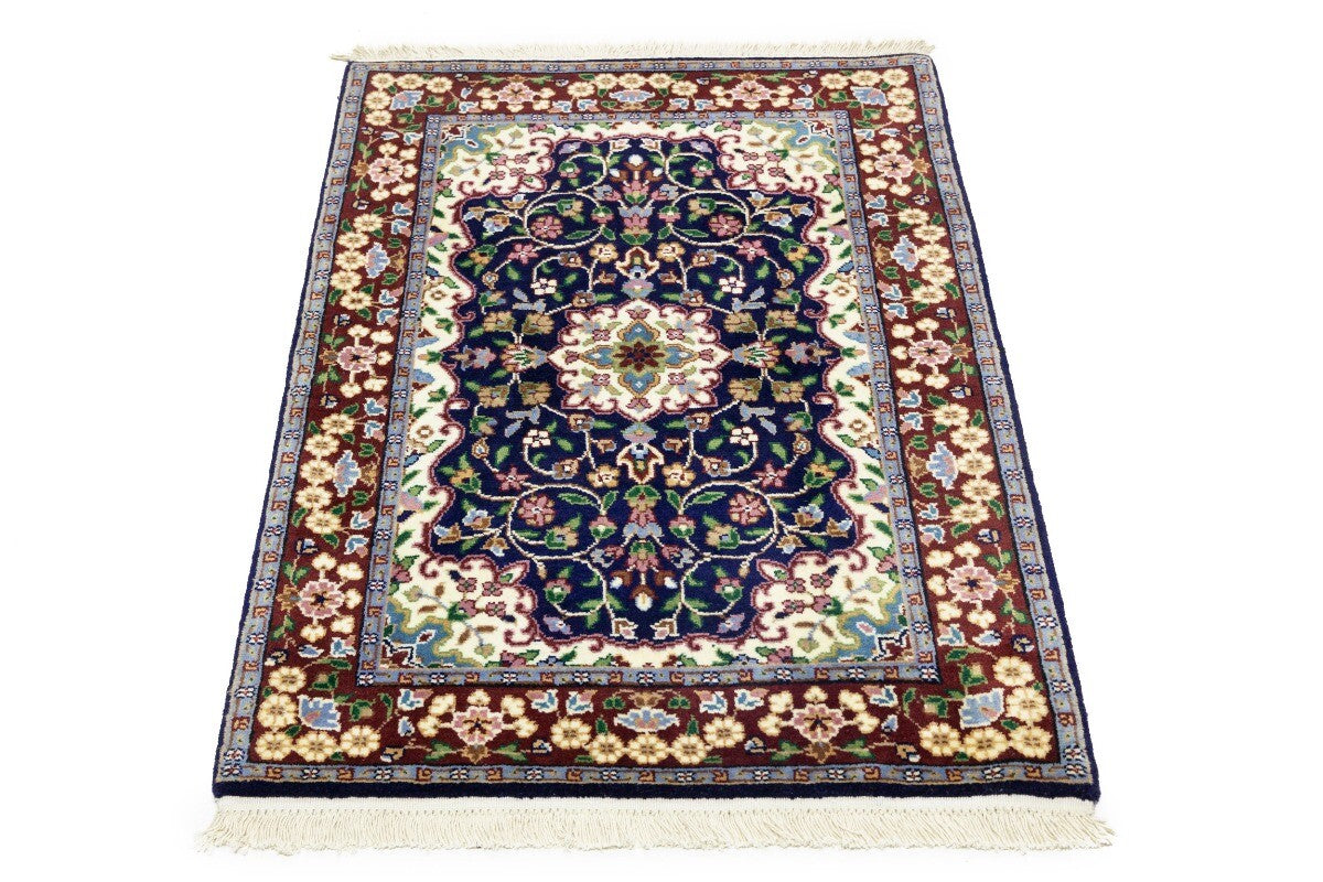 Handmade Kirman Rug Classic Floral Medallion