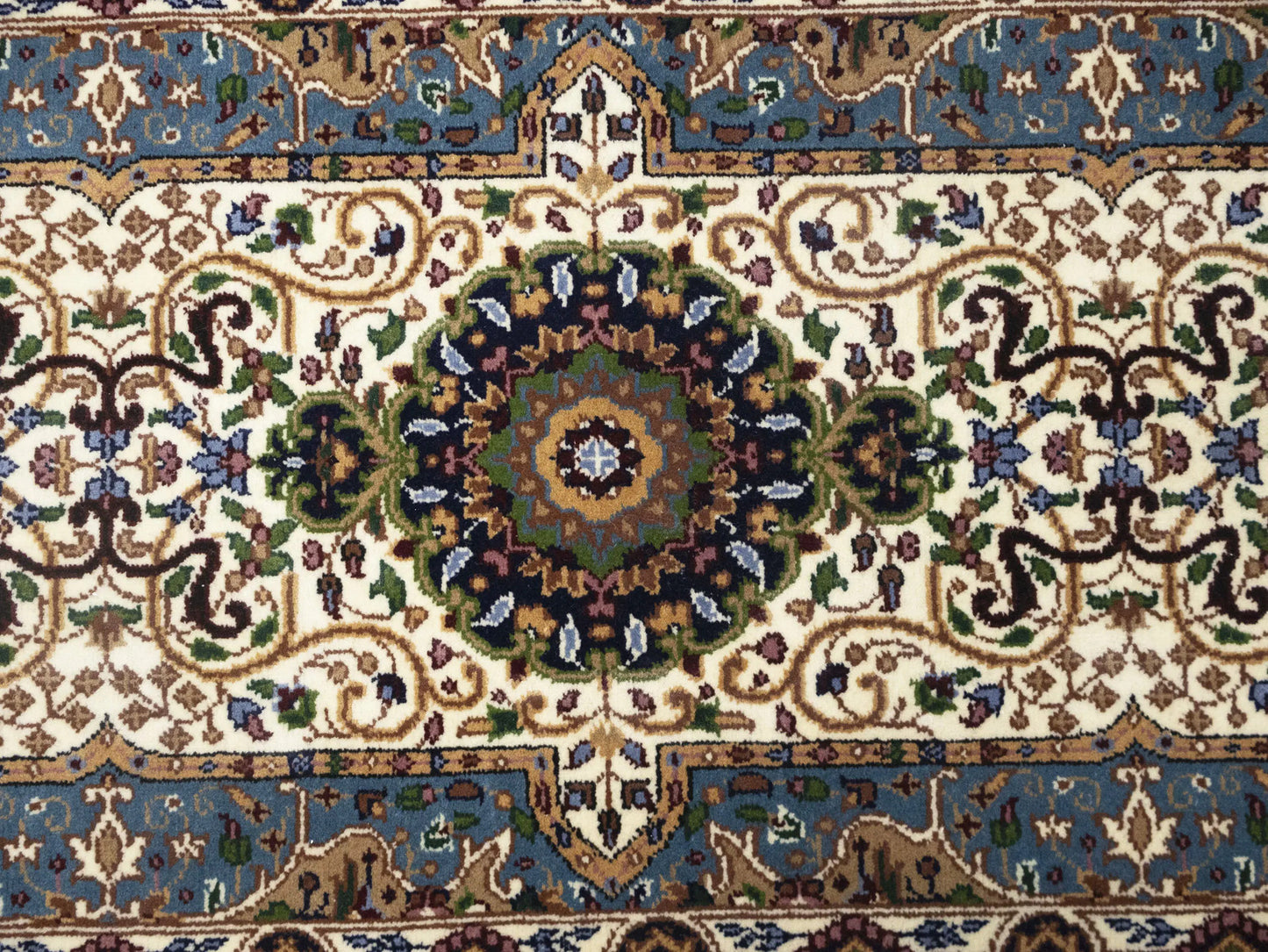 Oriental Runner Rug Floral Design Plush Hallway Carpet Handmade Kirman 3X10 ft
