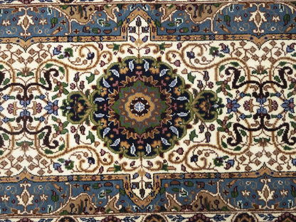 Oriental Runner Rug Floral Design Plush Hallway Carpet Handmade Kirman 3X10 ft