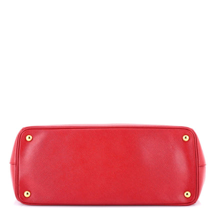 Prada Double Zip Lux Tote Saffiano Leather Medium