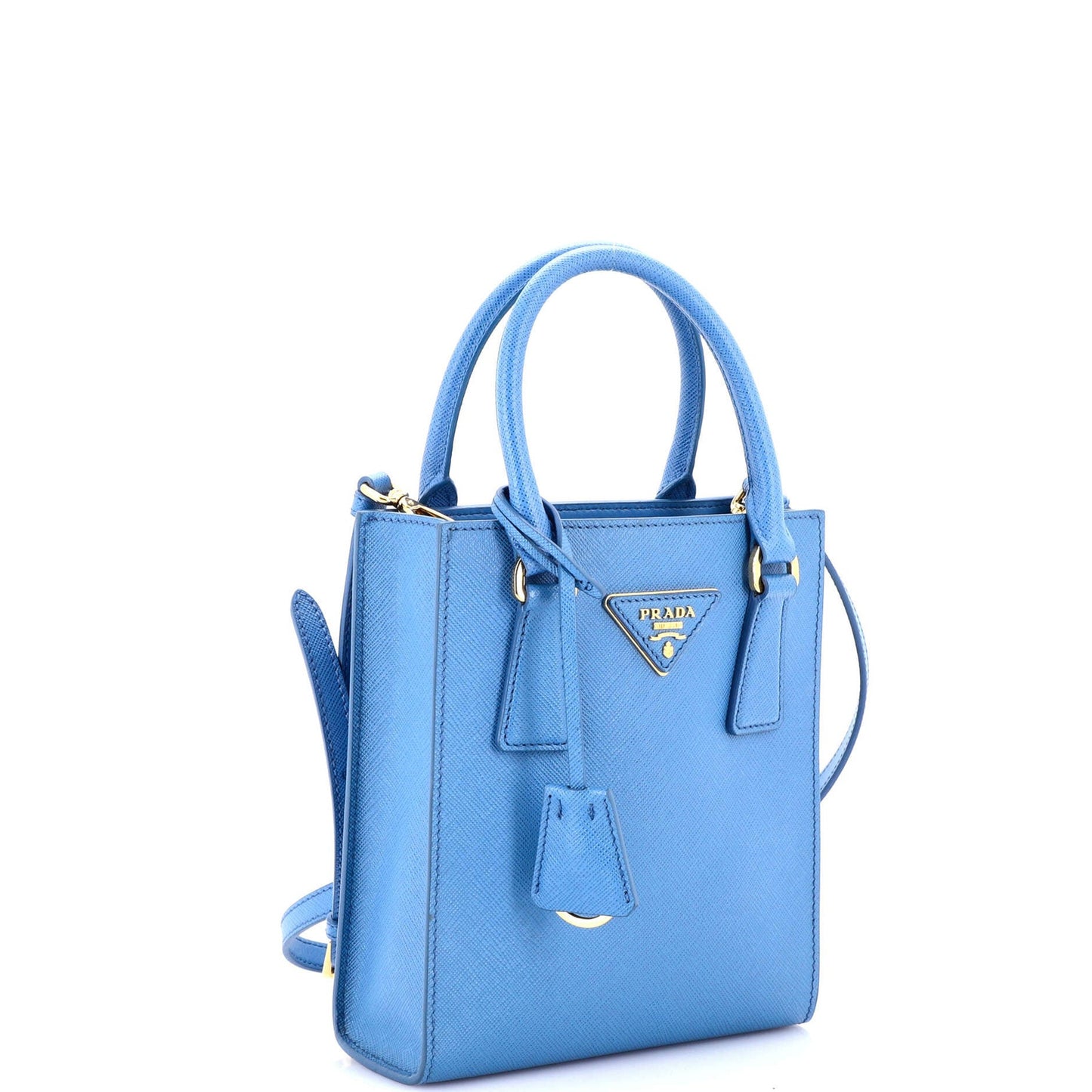 Prada Lux Convertible Shopper Tote Saffiano Leather Mini
