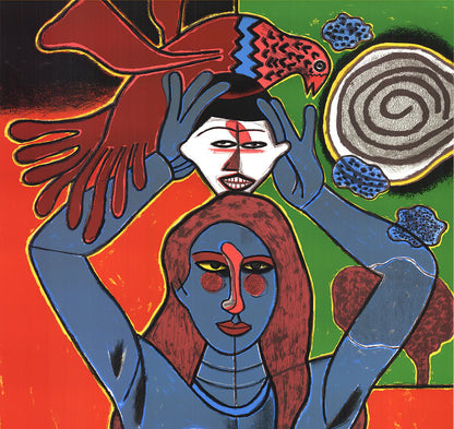 Corneille La Sensualite Du Sensible " Serigraph Contemporary