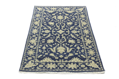 3X5 Ft Transitional Oriental Rug Muted Floral