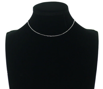 Mikimoto Cable Chain Necklace 41Cm 18K 750 White Gold