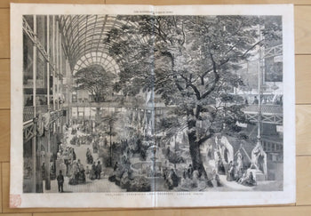 1851 Great Exhibition Crystal Palace Original Wood Engraving London News