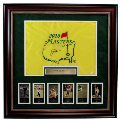 Jack Nicklaus Signed/Auto Masters Pin Flag W/