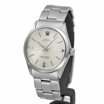 Rolex Oyster Perpetual 1002 Silver Case Size 34Mm34Mm Men'S Used Watch #24174