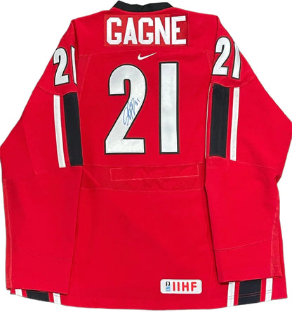 Simon Gagne Autographed Team Canada Hockey Jersey