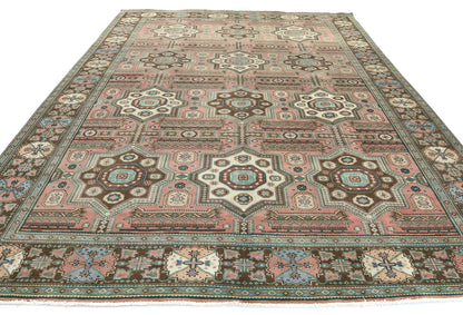 Antique Distressed Oriental Rug 10X13 Ft Rare