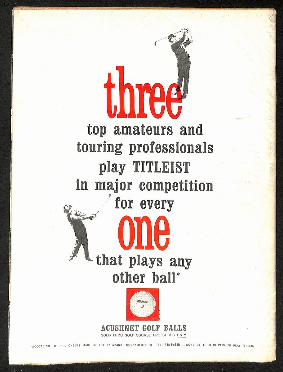 Arnold Palmer Signed/Autographed Sep 1962 Golf
