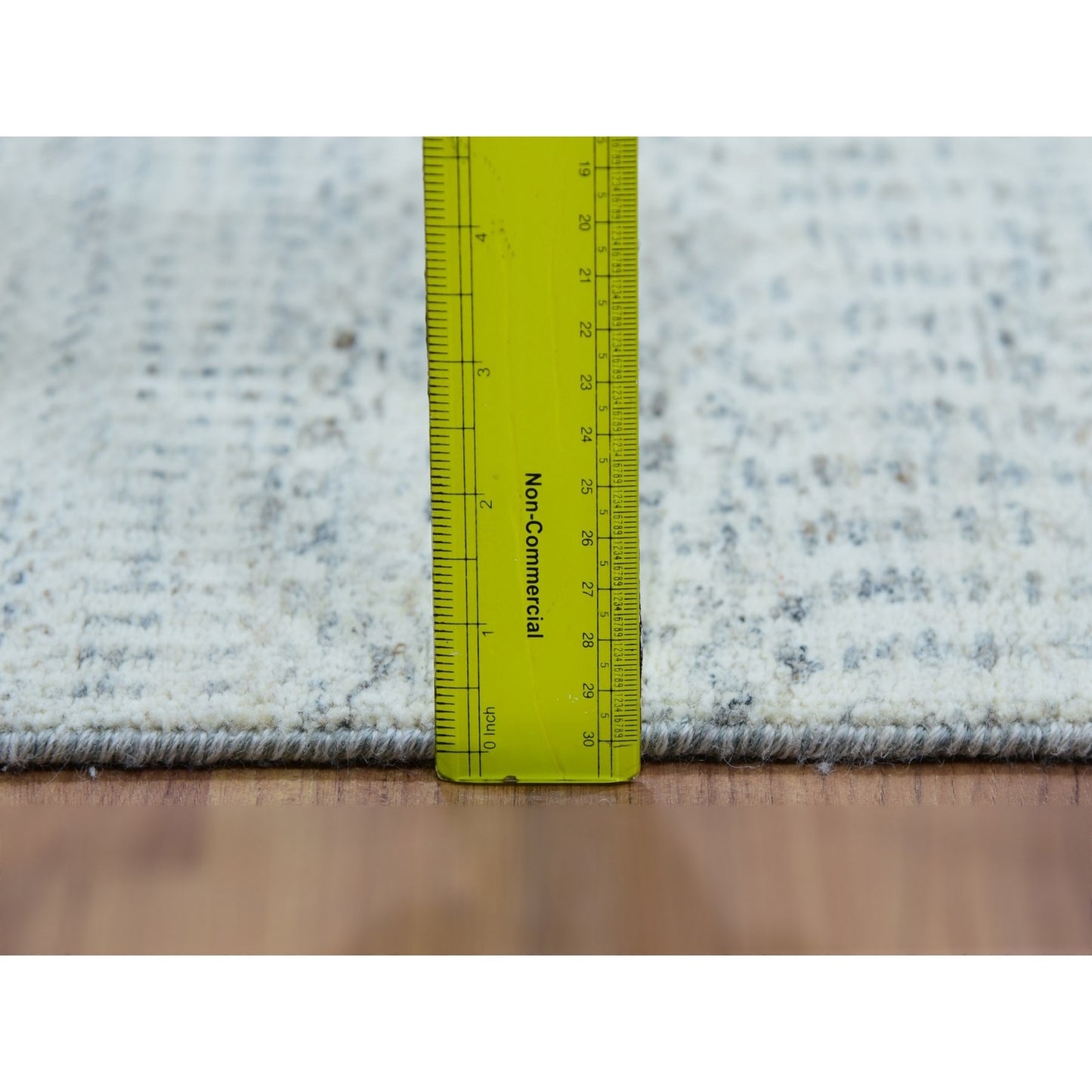 2'5"X15'10" Stonington Gray Modern Wool Hand Knotted Undyed Xl Runner Rug