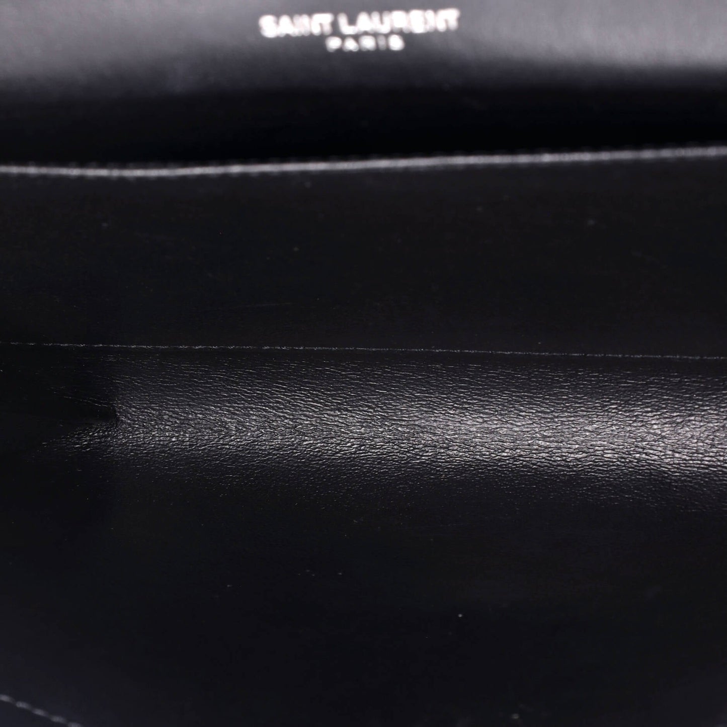 Saint Laurent Uptown Chain Wallet Crocodile Embossed Leather
