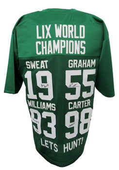Josh Sweat/Brandon Graham/Milton Williams/Jalen Carter Signed Jersey Bas 194515