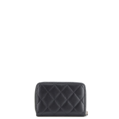 Chanel Cc Stars Zip Coin Purse Quilted Lambskin Small