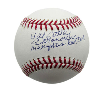 Bill Little Signed/Inscr Oml Baseball Negro League Memphis Red Sox Psa/Dna
